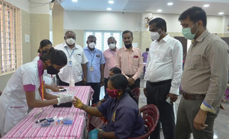 மாநகராட்சி தூய்மை பணியாளர்களுக்கான சிறப்பு மருத்துவ முகாம் 