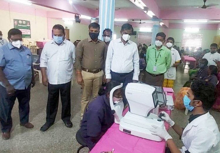 மாநகராட்சி தூய்மை பணியாளர்களுக்கான சிறப்பு கண் சிகிச்சை முகாம்